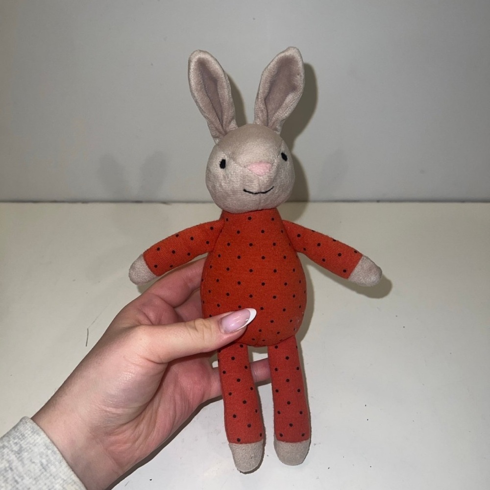 JellyCat Small Bunny Rabbit Plush Orange Polka Dot Stuffed Animal